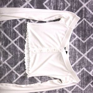 White cropped long sleeve